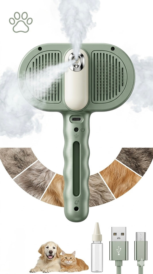 Pet Steam Grooming Brush