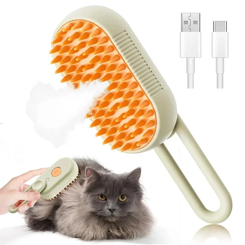 Pet Steam Grooming Brush