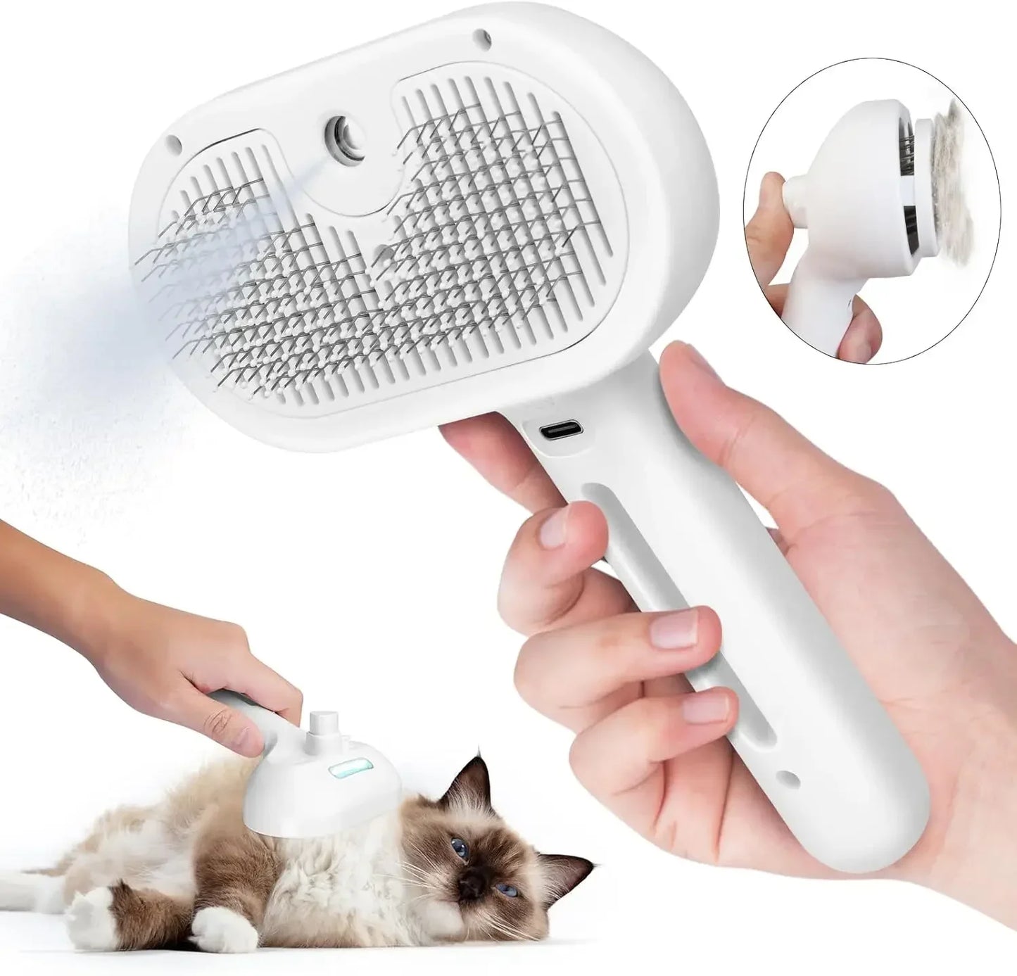 Pet Steam Grooming Brush